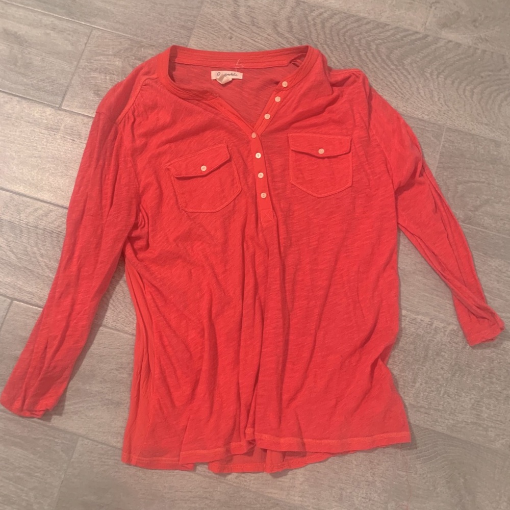 Coral blouse